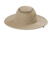 Port Authority Outdoor Ventilated Wide Brim Hat C947 (Color: Stone, size: S/M)