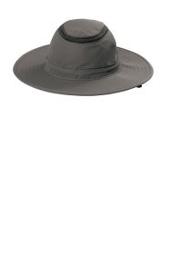 Port Authority Outdoor Ventilated Wide Brim Hat C947 (Color: Sterling Grey, size: S/M)